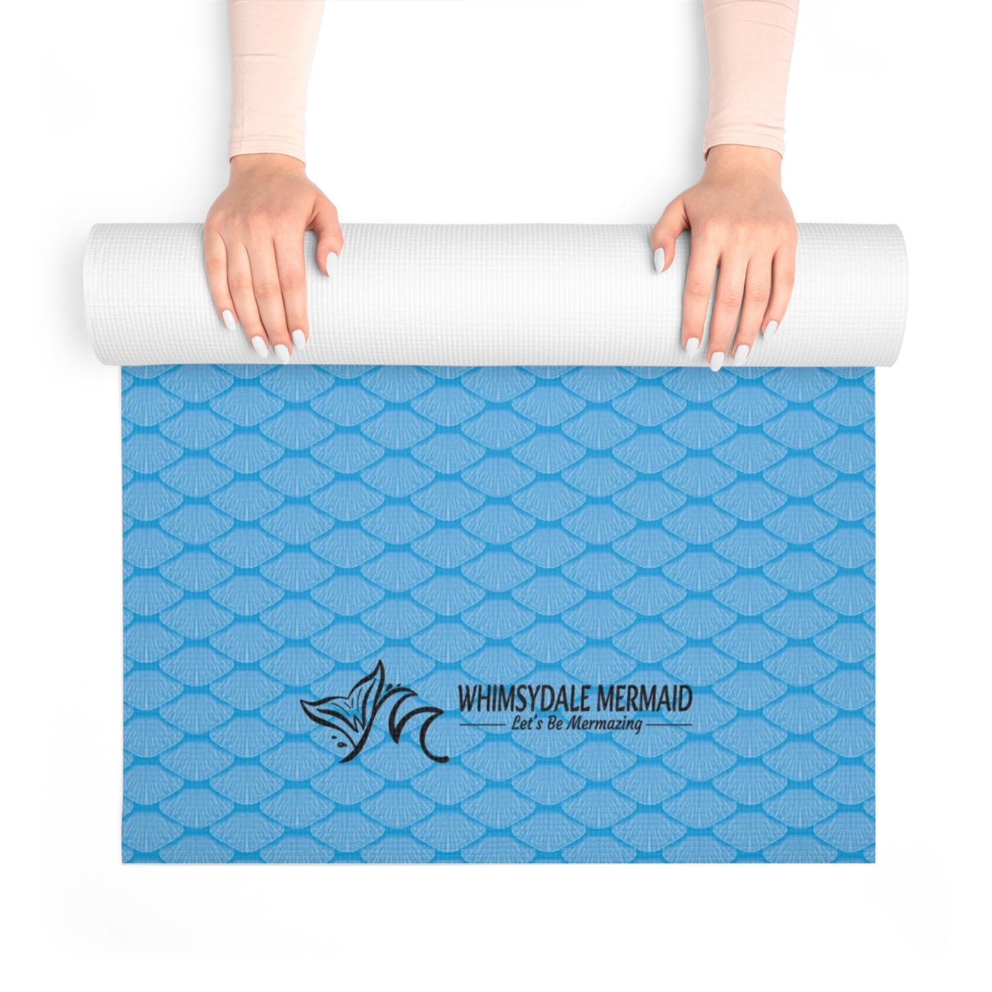 Prismatic Rainbow Turquoise Foam Yoga Mat