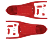 Leaderfin Bi-Fins - Mermaid Waves Purple With Foot Pocket