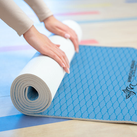 Prismatic Rainbow Turquoise Foam Yoga Mat
