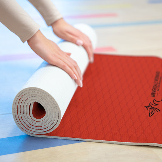 Prismatic Rainbow Merlot Design Foam Yoga Mat