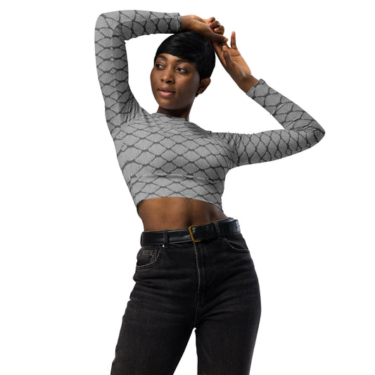 Custom Mersona crop top long-sleeve