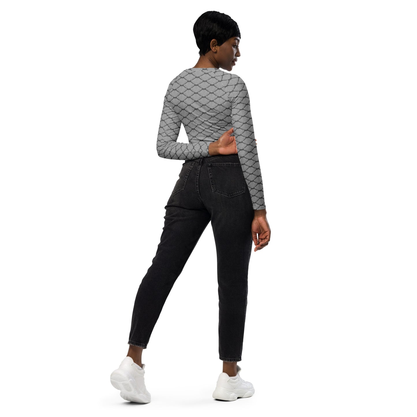 Custom Mersona crop top long-sleeve